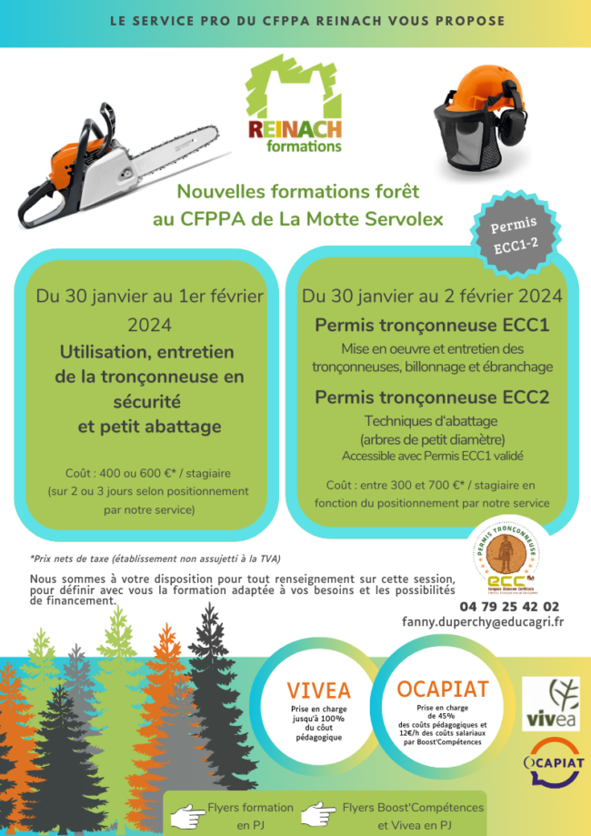 Permis ECC et utilisation tronço 2-3 jours – 30janv au 2 fév 2024